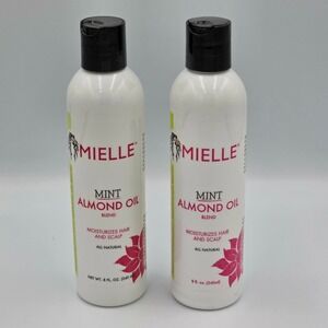 Mielle Mint Almond Oil Blend Moisturizes Hair & Scalp All Natural 8oz (Pk of 2)